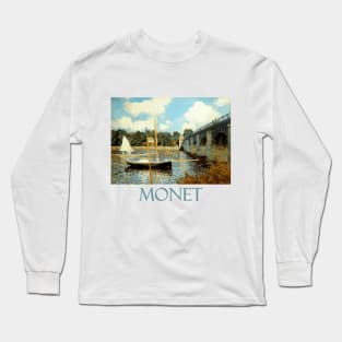 The Bridge at Argenteuil (1874) by Claude Monet Long Sleeve T-Shirt